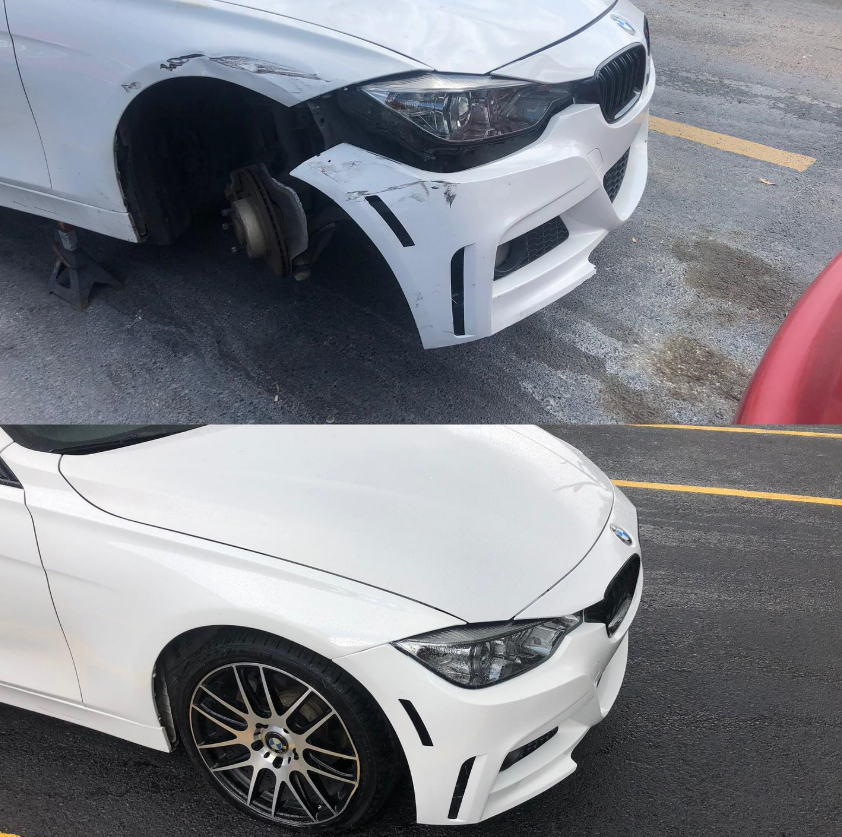 BMW bumper collision repairs - Citrus Park