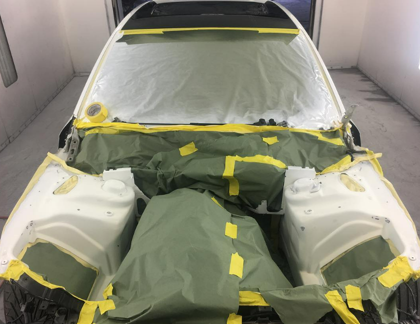 Engine bay repaint project - Dock's Auto Clinic